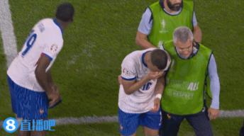 尾声阶段因伤退场，姆巴佩是欧洲杯上首位被换下的法国队长