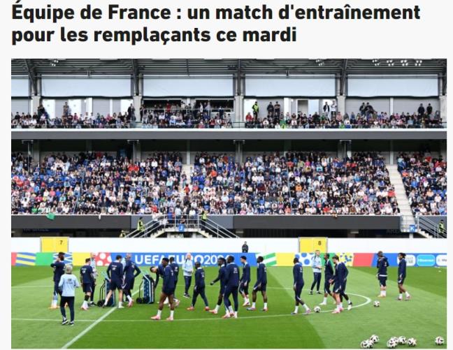 队报：首轮未出场的法国国脚，将会与帕德博恩预备队进行训练赛