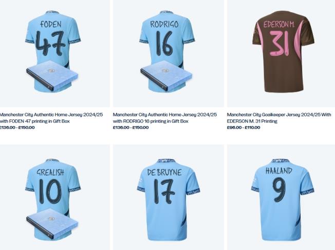 曼彻斯特音乐传奇诺艾尔-加拉格为曼城新赛季球衣设计字体