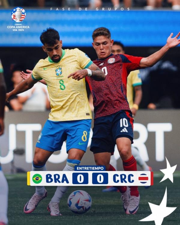 半场-巴西进球被吹暂0-0哥斯达黎加 2次倒地+疑似手球裁判无表示