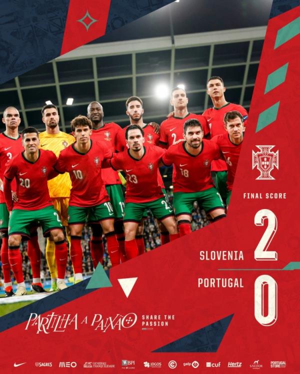 不可小觑！葡萄牙3月热身赛就曾交手斯洛文尼亚，客场0-2告负