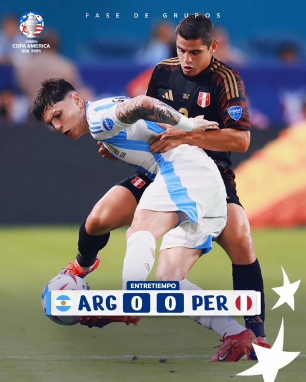 半场-阿根廷暂0-0秘鲁 帕雷德斯任意球造威胁阿根廷控球率近八成