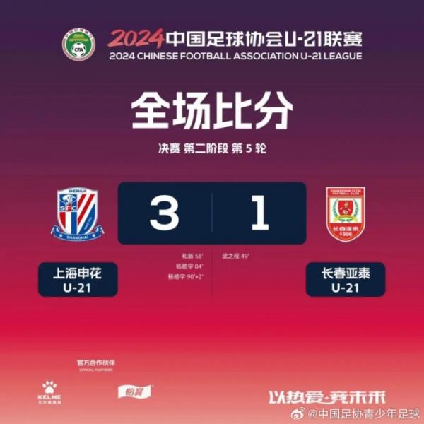 2024中国足球协会U21联赛决赛第二阶段第5轮战报+积分榜+射手榜