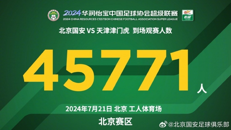 感謝來到現(xiàn)場的45771名球迷，征途還在繼續(xù)！7月26日，深圳見！